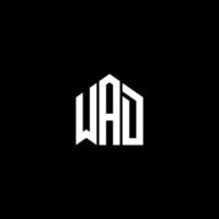 Wad-Brief-Logo-Design auf schwarzem Hintergrund. wad kreative Initialen schreiben Logo-Konzept. Wad-Buchstaben-Design. vektor