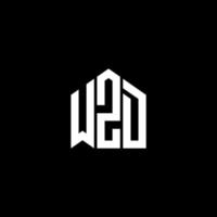 wzd brev logotyp design på svart bakgrund. wzd kreativa initialer brev logotyp koncept. wzd bokstavsdesign. vektor