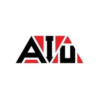 aiu-Dreieck-Buchstaben-Logo-Design mit Dreiecksform. aiu-Dreieck-Logo-Design-Monogramm. aiu-Dreieck-Vektor-Logo-Vorlage mit roter Farbe. aiu dreieckiges Logo einfaches, elegantes und luxuriöses Logo. aiu vektor