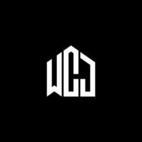 wcj brev logotyp design på svart bakgrund. wcj kreativa initialer bokstavslogotyp koncept. wcj bokstavsdesign. vektor