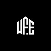 wfe-Buchstaben-Logo-Design auf schwarzem Hintergrund. wfe kreatives Initialen-Buchstaben-Logo-Konzept. wfe Briefgestaltung. vektor