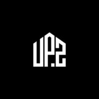 Upz-Brief-Design.Upz-Brief-Logo-Design auf schwarzem Hintergrund. upz kreative Initialen schreiben Logo-Konzept. Upz-Brief-Design.Upz-Brief-Logo-Design auf schwarzem Hintergrund. u vektor