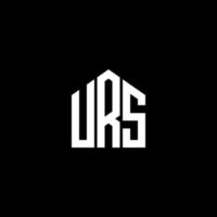 urs brief logo design auf schwarzem hintergrund. urs kreative initialen schreiben logo-konzept. urs Briefgestaltung. vektor