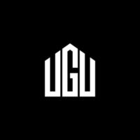 ugu-Buchstaben-Logo-Design auf schwarzem Hintergrund. ugu kreative Initialen schreiben Logo-Konzept. ugu-Briefgestaltung. vektor