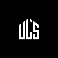 uls-Buchstaben-Logo-Design auf schwarzem Hintergrund. uls kreative Initialen schreiben Logo-Konzept. uls Briefgestaltung. vektor