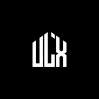 ulx brev logotyp design på svart bakgrund. ulx kreativa initialer brev logotyp koncept. ulx bokstavsdesign. vektor