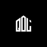 qol-Buchstaben-Design. qol-Buchstaben-Logo-Design auf schwarzem Hintergrund. qol kreative Initialen schreiben Logo-Konzept. qol-Buchstaben-Design. qol-Buchstaben-Logo-Design auf schwarzem Hintergrund. q vektor