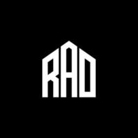 rao-Buchstaben-Design.rao-Buchstaben-Logo-Design auf schwarzem Hintergrund. rao kreative initialen brief logo konzept. rao-Buchstaben-Design.rao-Buchstaben-Logo-Design auf schwarzem Hintergrund. r vektor