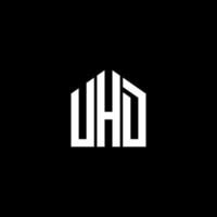 uhd-Buchstaben-Logo-Design auf schwarzem Hintergrund. uhd kreatives Initialen-Buchstaben-Logo-Konzept. uhd Briefgestaltung. vektor