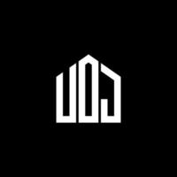uoj-Buchstaben-Logo-Design auf schwarzem Hintergrund. uoj kreative Initialen schreiben Logo-Konzept. uoj Briefgestaltung. vektor