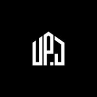upj-Buchstaben-Logo-Design auf schwarzem Hintergrund. upj kreative Initialen schreiben Logo-Konzept. Upj Briefgestaltung. vektor