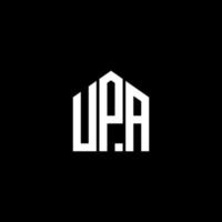 upa letter design.upa letter logotyp design på svart bakgrund. upa kreativa initialer brev logotyp koncept. upa letter design.upa letter logotyp design på svart bakgrund. u vektor