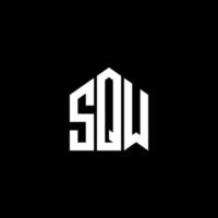 sqw brev logotyp design på svart bakgrund. sqw kreativa initialer brev logotyp koncept. sqw bokstavsdesign. vektor