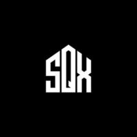 sqx brev logotyp design på svart bakgrund. sqx kreativa initialer brev logotyp koncept. sqx bokstavsdesign. vektor