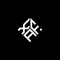 XFA-Brief-Logo-Design auf schwarzem Hintergrund. xfa kreatives Initialen-Buchstaben-Logo-Konzept. xfa Briefgestaltung. vektor