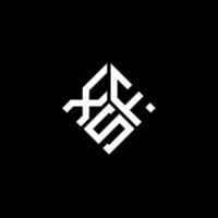 xfs-Brief-Logo-Design auf schwarzem Hintergrund. xfs kreative Initialen schreiben Logo-Konzept. xfs Briefgestaltung. vektor