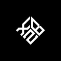 xbz brev logotyp design på svart bakgrund. xbz kreativa initialer brev logotyp koncept. xbz bokstavsdesign. vektor