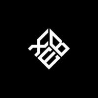 xbe brev logotyp design på svart bakgrund. xbe kreativa initialer bokstavslogotyp koncept. xbe bokstavsdesign. vektor