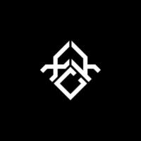 xkc-Buchstaben-Logo-Design auf schwarzem Hintergrund. xkc kreative Initialen schreiben Logo-Konzept. xkc Briefdesign. vektor