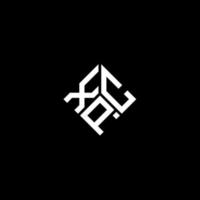 xcp-Brief-Logo-Design auf schwarzem Hintergrund. xcp kreatives Initialen-Buchstaben-Logo-Konzept. xcp Briefgestaltung. vektor