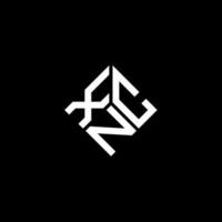 Xcn-Brief-Logo-Design auf schwarzem Hintergrund. xcn kreative Initialen schreiben Logo-Konzept. xcn Briefgestaltung. vektor