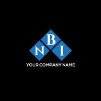 nbi-Buchstaben-Logo-Design auf schwarzem Hintergrund. nbi kreatives Initialen-Buchstaben-Logo-Konzept. nbi Briefgestaltung. vektor