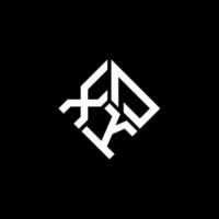 xdk-Buchstaben-Logo-Design auf schwarzem Hintergrund. xdk kreative Initialen schreiben Logo-Konzept. xdk Briefgestaltung. vektor