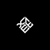 xee-Buchstaben-Logo-Design auf schwarzem Hintergrund. xee kreatives Initialen-Buchstaben-Logo-Konzept. xee Briefgestaltung. vektor