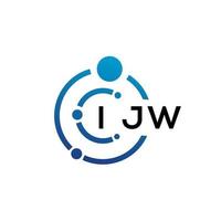 ijw brev teknik logotyp design på vit bakgrund. ijw kreativa initialer bokstaven det logotyp koncept. ijw bokstavsdesign. vektor