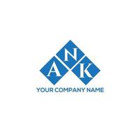 ank-Buchstaben-Logo-Design auf weißem Hintergrund. ank kreative Initialen schreiben Logo-Konzept. ank-Brief-Design. vektor