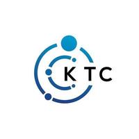 ktc brev teknologi logotyp design på vit bakgrund. ktc kreativa initialer bokstaven det logotyp koncept. ktc bokstavsdesign. vektor