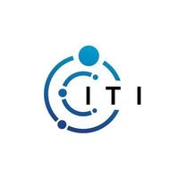 iti-Buchstaben-Technologie-Logo-Design auf weißem Hintergrund. iti kreative Initialen schreiben es Logo-Konzept. iti Briefgestaltung. vektor