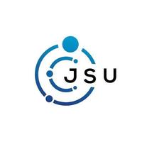 jsu brev teknologi logotyp design på vit bakgrund. jsu kreativa initialer bokstaven det logotyp koncept. jsu bokstavsdesign. vektor