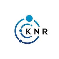 knr brev teknik logotyp design på vit bakgrund. knr kreativa initialer bokstaven det logotyp koncept. knr bokstavsdesign. vektor