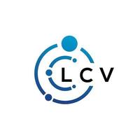 Lcv-Buchstaben-Technologie-Logo-Design auf weißem Hintergrund. Lcv kreative Initialen schreiben es Logo-Konzept. lcv-Briefgestaltung. vektor