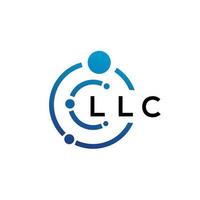 llc-Buchstaben-Technologie-Logo-Design auf weißem Hintergrund. llc kreative Initialen schreiben es Logo-Konzept. llc Briefgestaltung. vektor