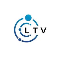 LTV-Brief-Technologie-Logo-Design auf weißem Hintergrund. ltv kreative initialen schreiben es logokonzept. ltv-Briefgestaltung. vektor