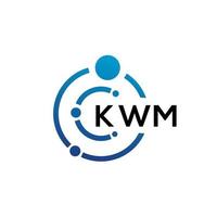 kwm-Brief-Technologie-Logo-Design auf weißem Hintergrund. kwm kreative Initialen schreiben es Logokonzept. kwm Briefgestaltung. vektor