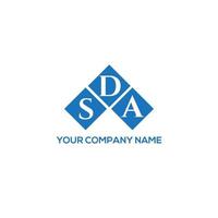 sda-Brief-Logo-Design auf weißem Hintergrund. sda kreative Initialen schreiben Logo-Konzept. sda Briefgestaltung. vektor