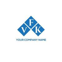 vfk-Brief-Logo-Design auf weißem Hintergrund. vfk kreative Initialen schreiben Logo-Konzept. vfk Briefgestaltung. vektor