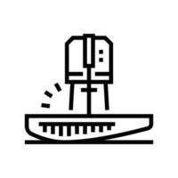 Thunfisch Schnittlinie Symbol Vektor Illustration