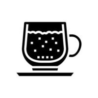 weiße Kaffee-Glyphen-Symbol-Vektor-Illustration vektor