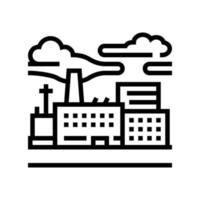 industrielle metropole linie symbol vektor illustration