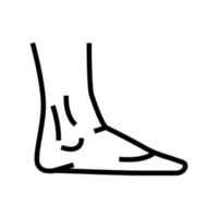 Knöchel Körperlinie Symbol Vektor Illustration