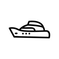 vacker yacht ikon vektor. isolerade kontur symbol illustration vektor