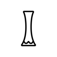 verengte Blumenvase Symbol Vektor Umriss Illustration