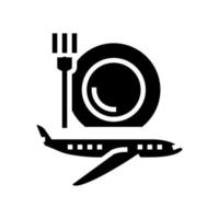 Flugzeug-Catering-Glyphen-Symbol-Vektor-Illustration vektor