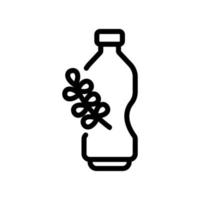 Thymianölflasche Symbol Vektor Umriss Illustration