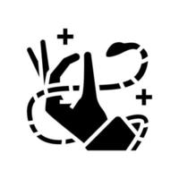 Schlange Meditation Boho Glyph Symbol Vektor Illustration