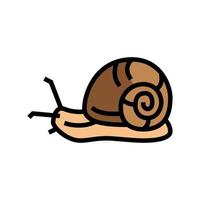 Schnecke Insekt Farbe Symbol Vektor Illustration